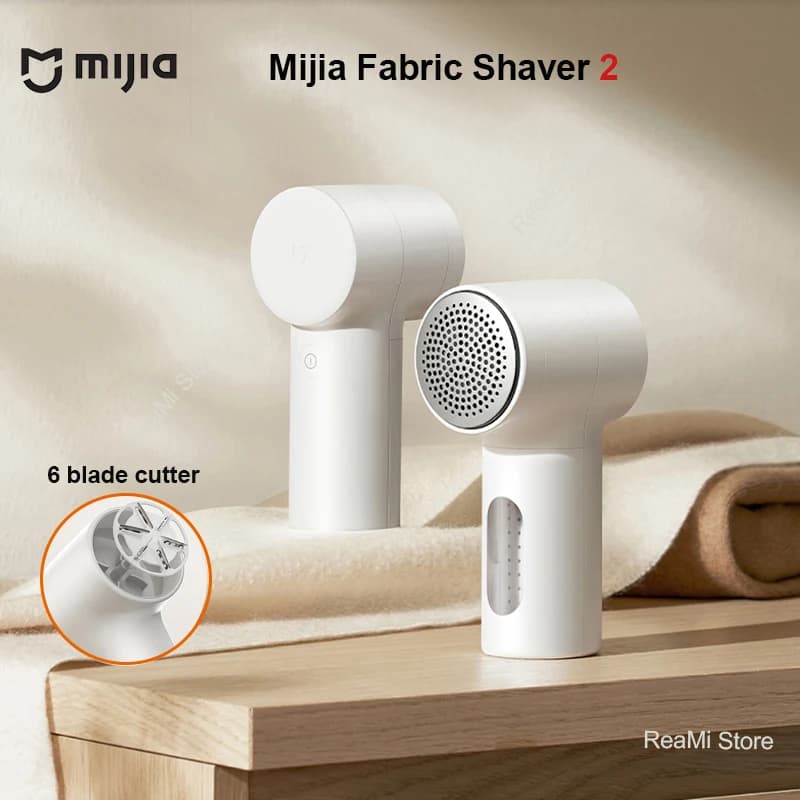 Mijia Lint Remover 2, Levapelucchi Elettrico Portatile a 6 Lame Ricaricabile Type-C per Vestiti, Maglioni e Rimozione di Palline di Pelo