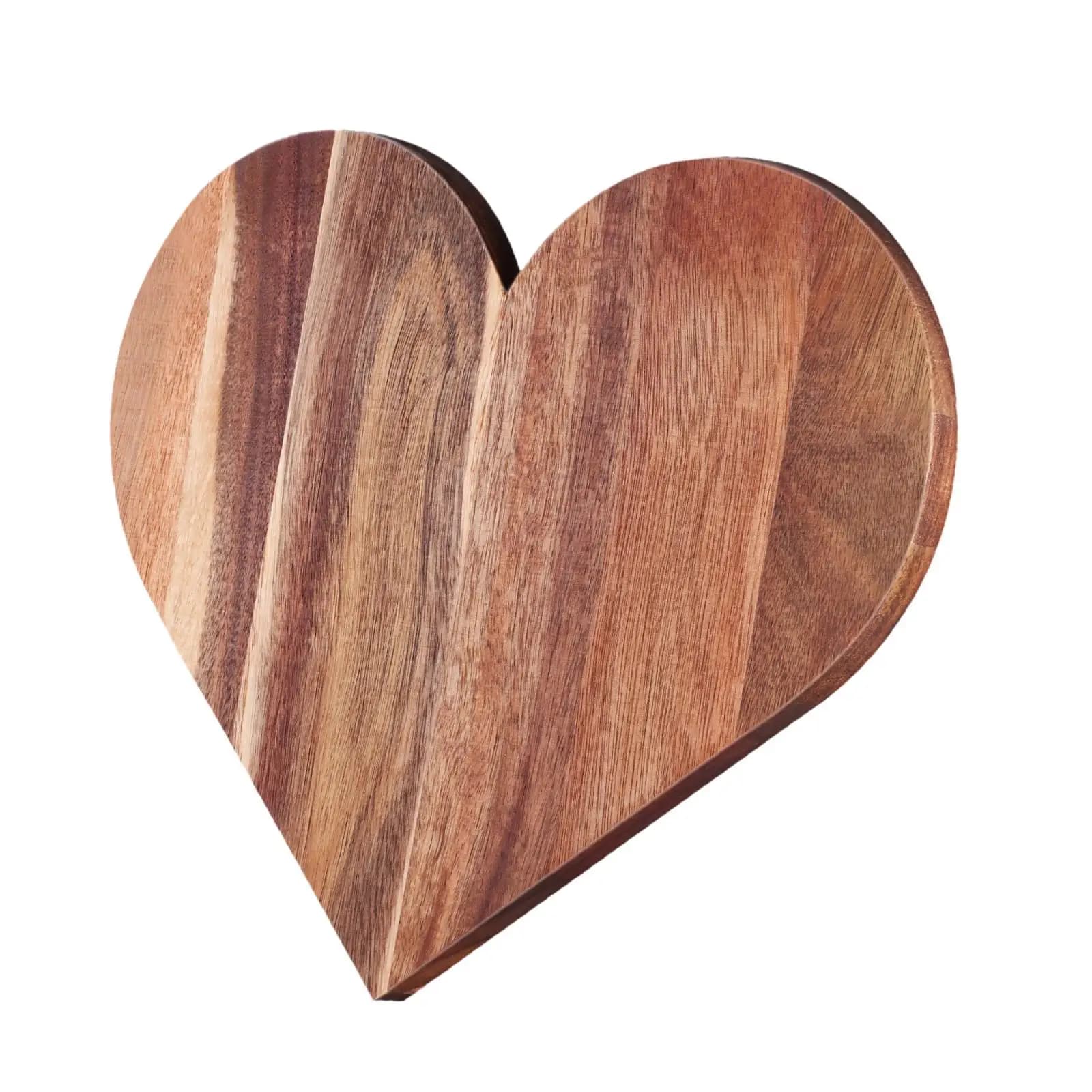 Portable Wooden Heart Chopping Board Stylish Serving Platter for Fruits Vegetables Snack Display