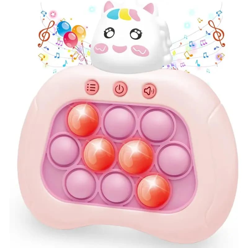 Giocattoli Fidget Pop a spinta rapida, giocattolo Fidget illuminato Controller di gioco elettrico per bolle pop Giocattoli portatili Compleanno per bambine