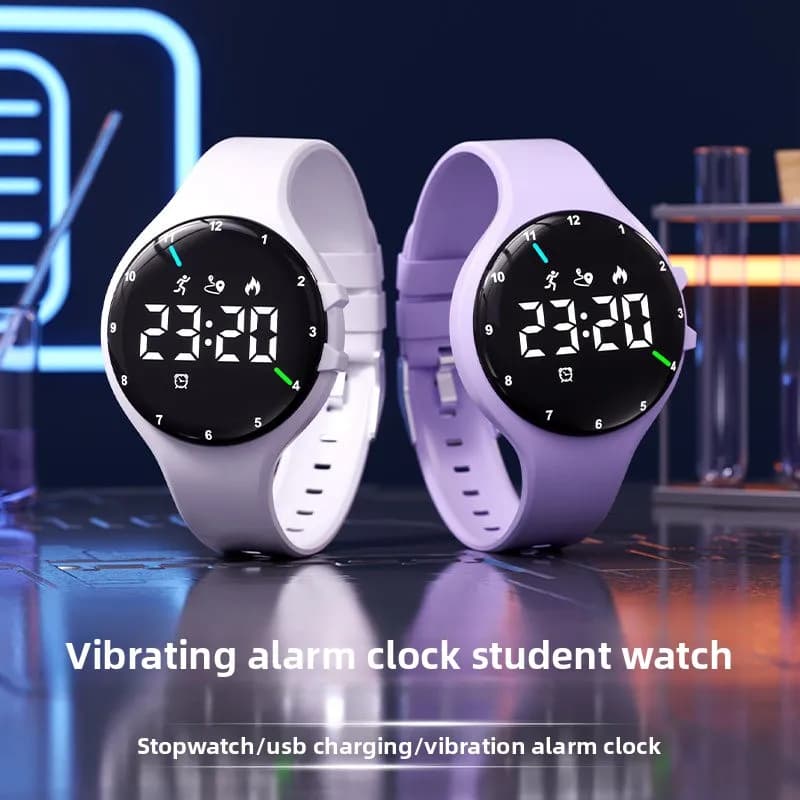 Multifunctional Kids Electronic Smart Watch IP68 Waterproof Sleep Monitor Pedometer Calorie CounterSilent Strong Vibration Alarm