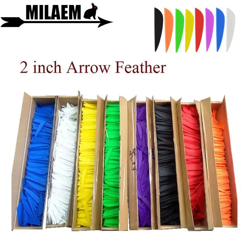50/100/150/200 pezzi 2 pollici tiro con l'arco in gomma piuma freccia alette Fletching tiro freccia piuma arco freccia caccia bersaglio