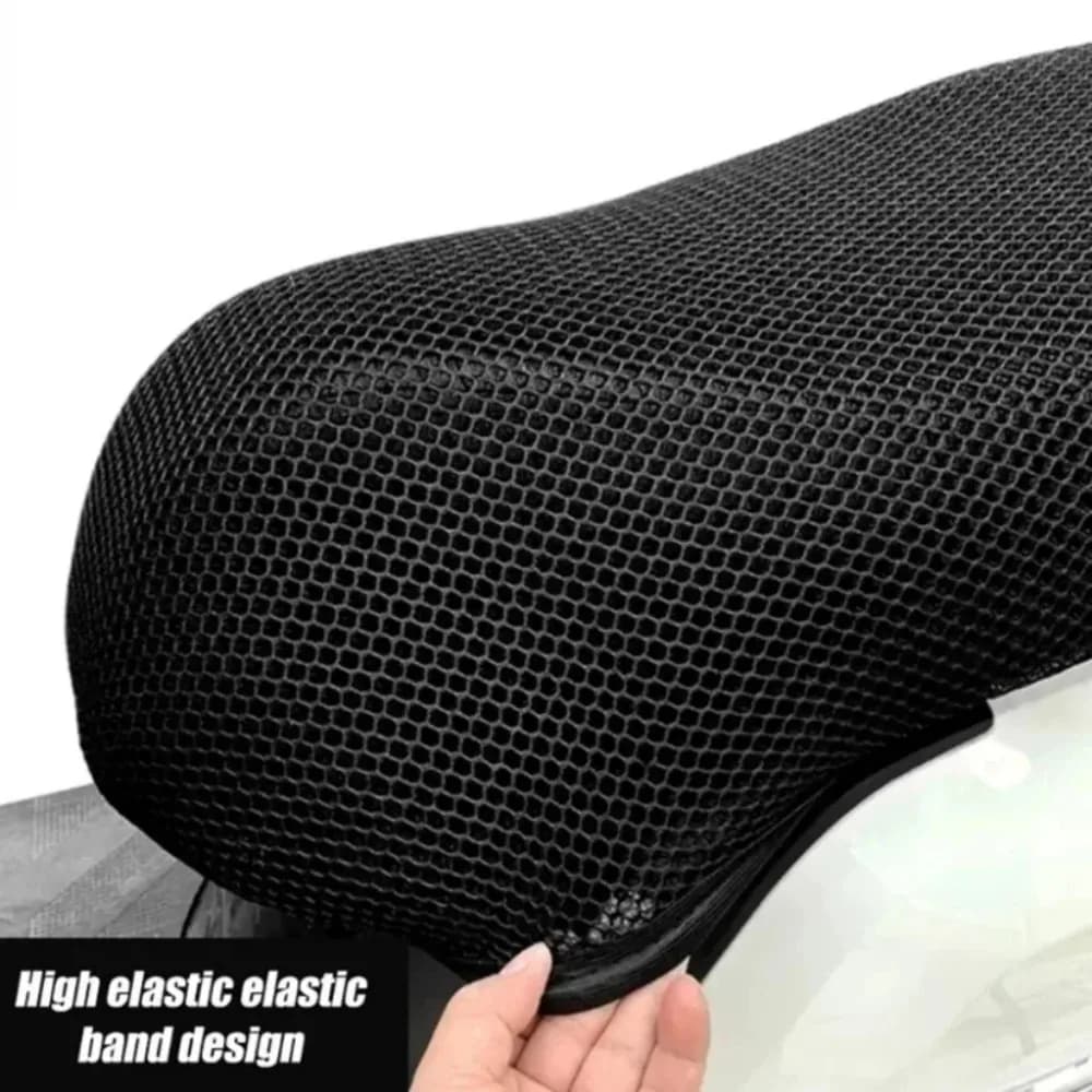 Coprisedile Moto 3D in Rete Universale Traspirante, Cuscino Antiscivolo Estivo Rinfrescante con Protezione UV per Scooter