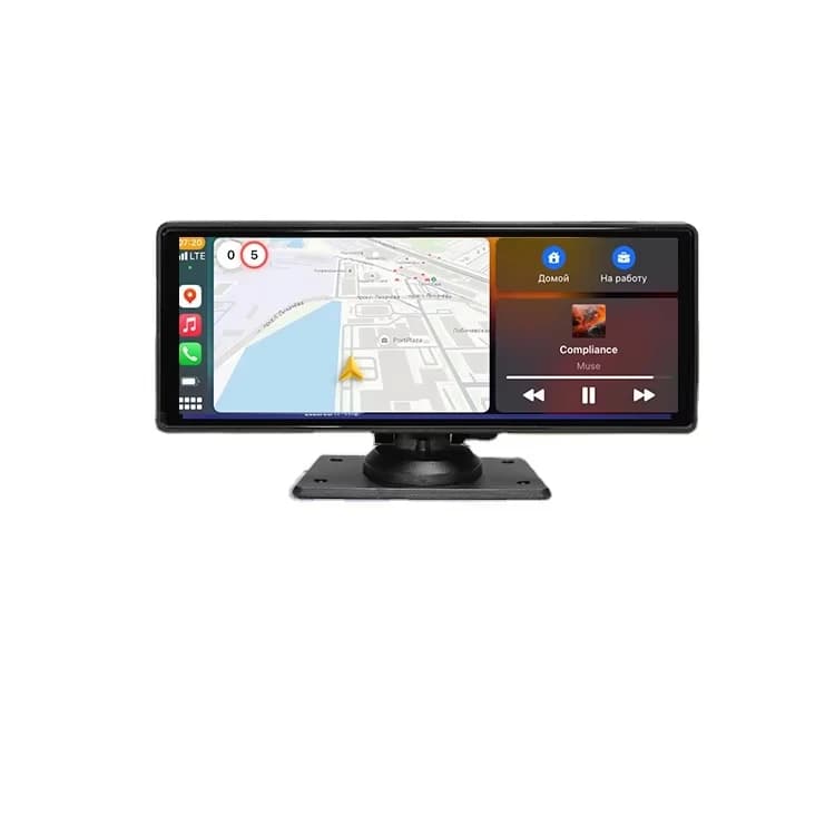 new 10.26 Inch 4K Dash Cam Car Dual Lens Front Rear Camera Portable Carplay DVR Recorder