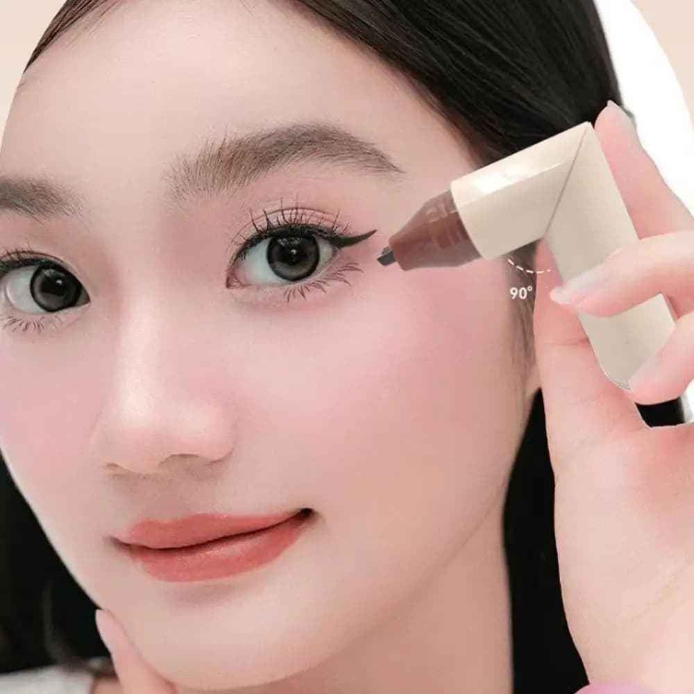 Nuovo Eyeliner Stamp Impermeabile a Lunga Durata Nero, Penna Eyeliner Stamp Rotabile Portatile