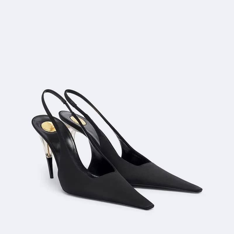 Summer New Pointed Transparent Slim High-heeled Women's Sandals, Fashionable Fashion Show Party Women's High-heeled Sandals