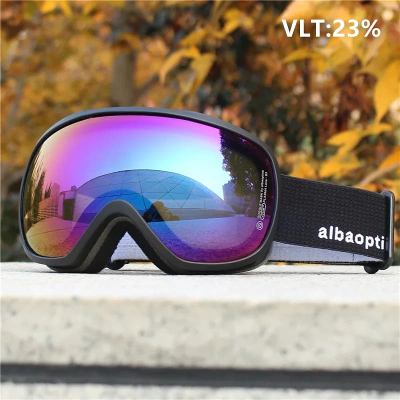 Occhiali da Sci Sferici ALBA M4 Antiappannamento, Antineve, Compatibili con Miopia, Antivento per Sci e Snowboard