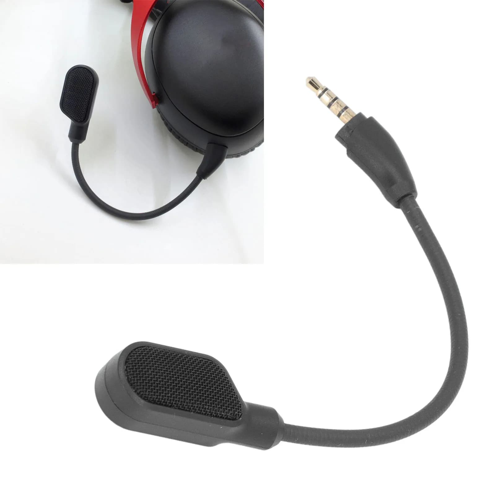 Replacement Game Mic for Cloud III Gaming Headset Noise Cancelling 3.5mm Detachable Microphone Boom