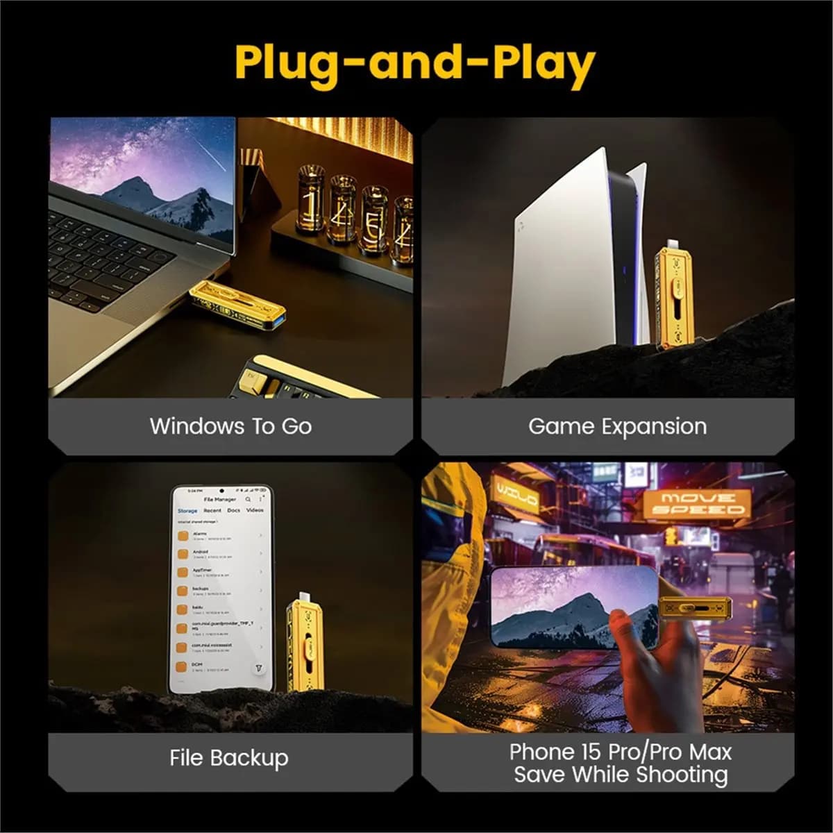 Y69A 1090MB/S Pen Drive a stato solido USB3.2 Gen 2 Type C Flash Drive 256GB Pendrive per PC Smartphone Tablet