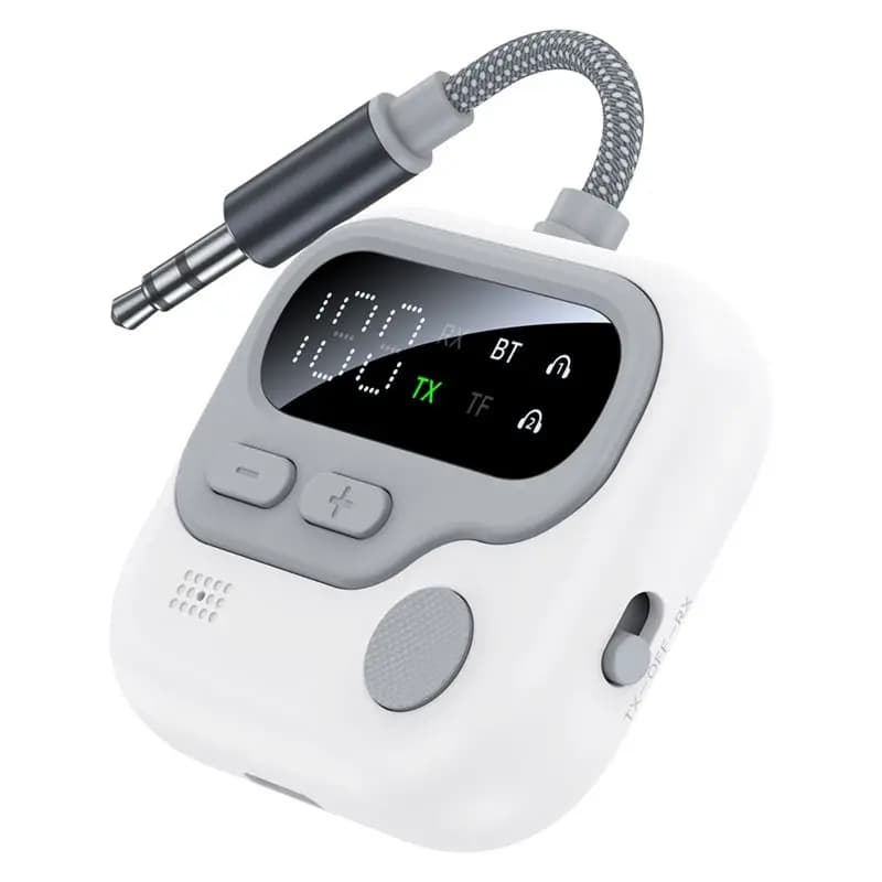 2026 Nuovo adattatore Bluetooth Display LED wireless 5.4 Scheda TF AUX da 3,5 mm per aereo TV PC auto