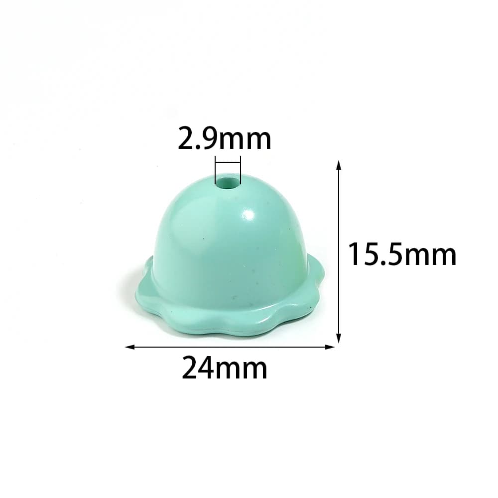 5/10Pcs Acrylic Wind Chime Caps Shaped Beads Colorful Ornament Spacer Bead for DIY Earrings Keychain Hanging Charms Accessories