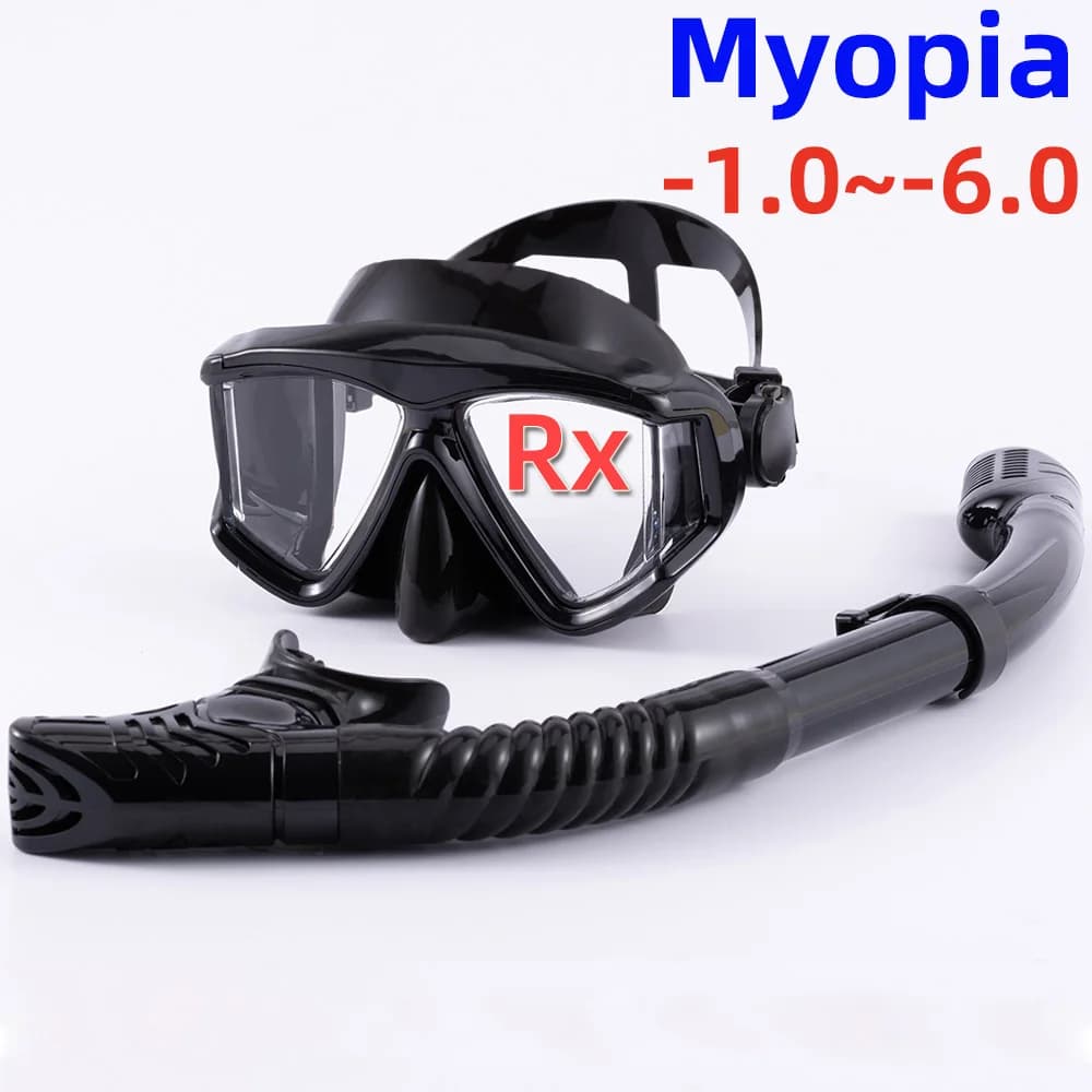 Snorkeling Set for Myopia Optic Snorkeling Mask Myopic Swimming Occhialini Panoramic view Large view Adults Youth -1.0To-6.0