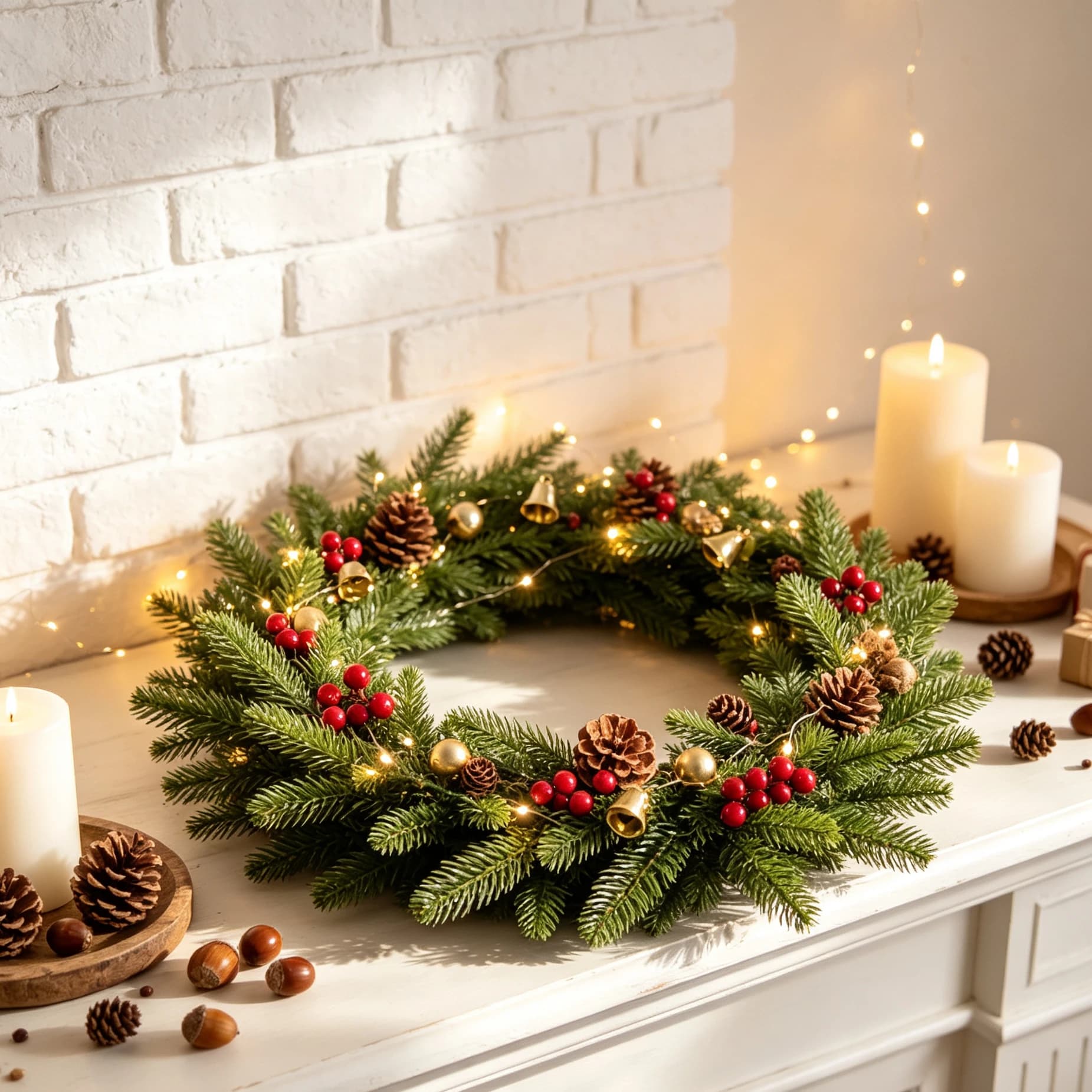 40/80Pcs Artificial Plants Pine Needle Home Room Outdoor Garden Arch Decora Accessory Wedding Christmas Tree Diy Gifts Box Props