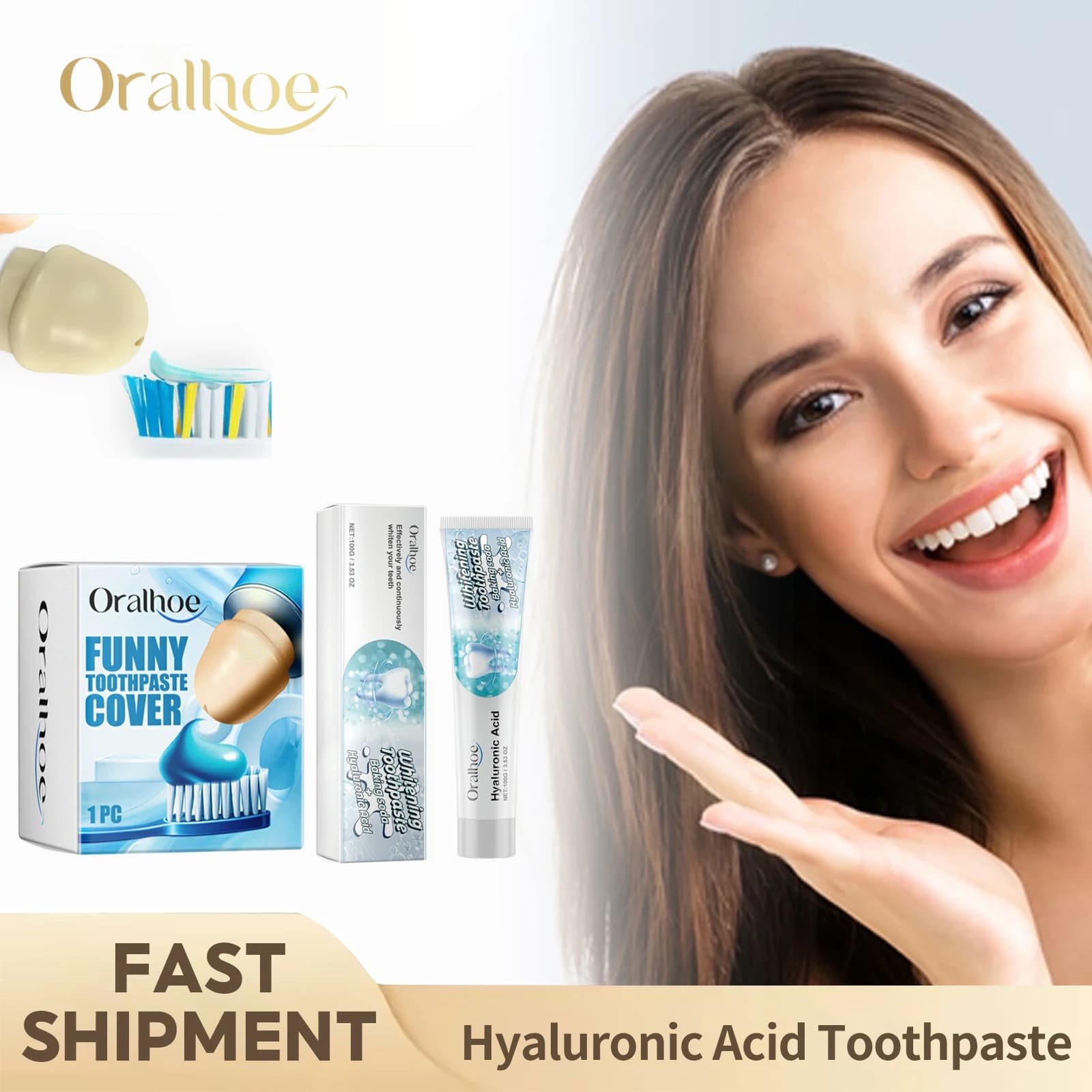 Hyaluronic Acid Dentifence Hyaluronic Acid Reparation of the gums Enlighten the cleaning of the teeth Macchia Placca Reduce the caries Improve the alitosis White toothpaste