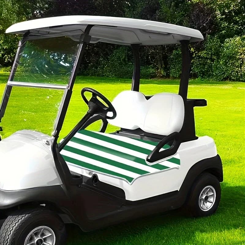 Coprisedili per carrello da golf, coperta blu anti-caldo per asciugamano per carrello da golf con fori per la maggior parte delle EZGO, 100% microfibra,