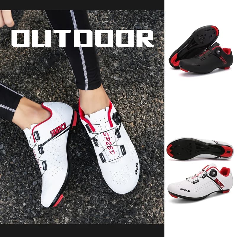 Scarpe da Ciclismo per Allenamento Quotidiano Compatibili con SPD, Traspiranti, Leggere, con Suola Rigida per Bici da Strada e Mountain Bike, per Uomini e Donne