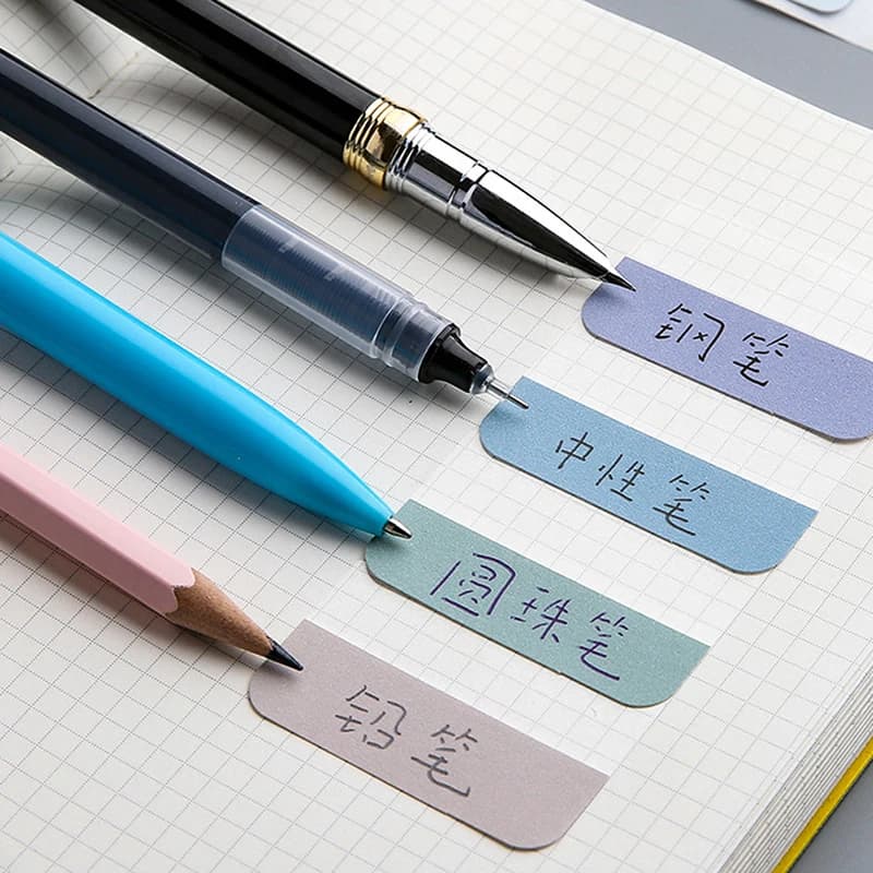 Set di 1 Etichetta Adesiva Multicolore Scrivibile e Rimovibile per Indice, Segnalibri e Appunti