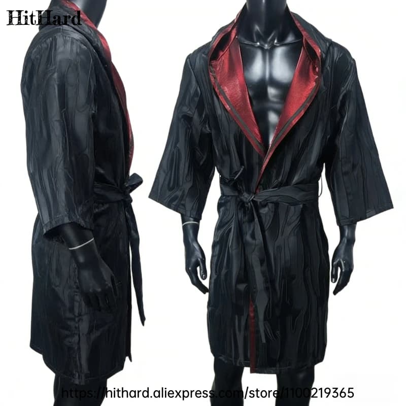 Boxing Training Robe Hooded Long Sleeve Fight Gown for Men Women Boxing Practice Competition Costume Muay Thai Kickboxing Wear