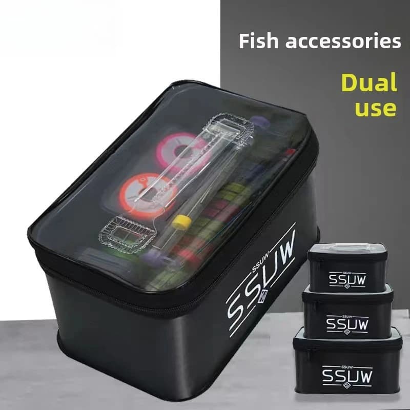 Portable EVA Fishing Tackle Box Large Capacity 3L/5L/7L Live Bait Storage Container Waterproof Fishing Accessory Storage Box