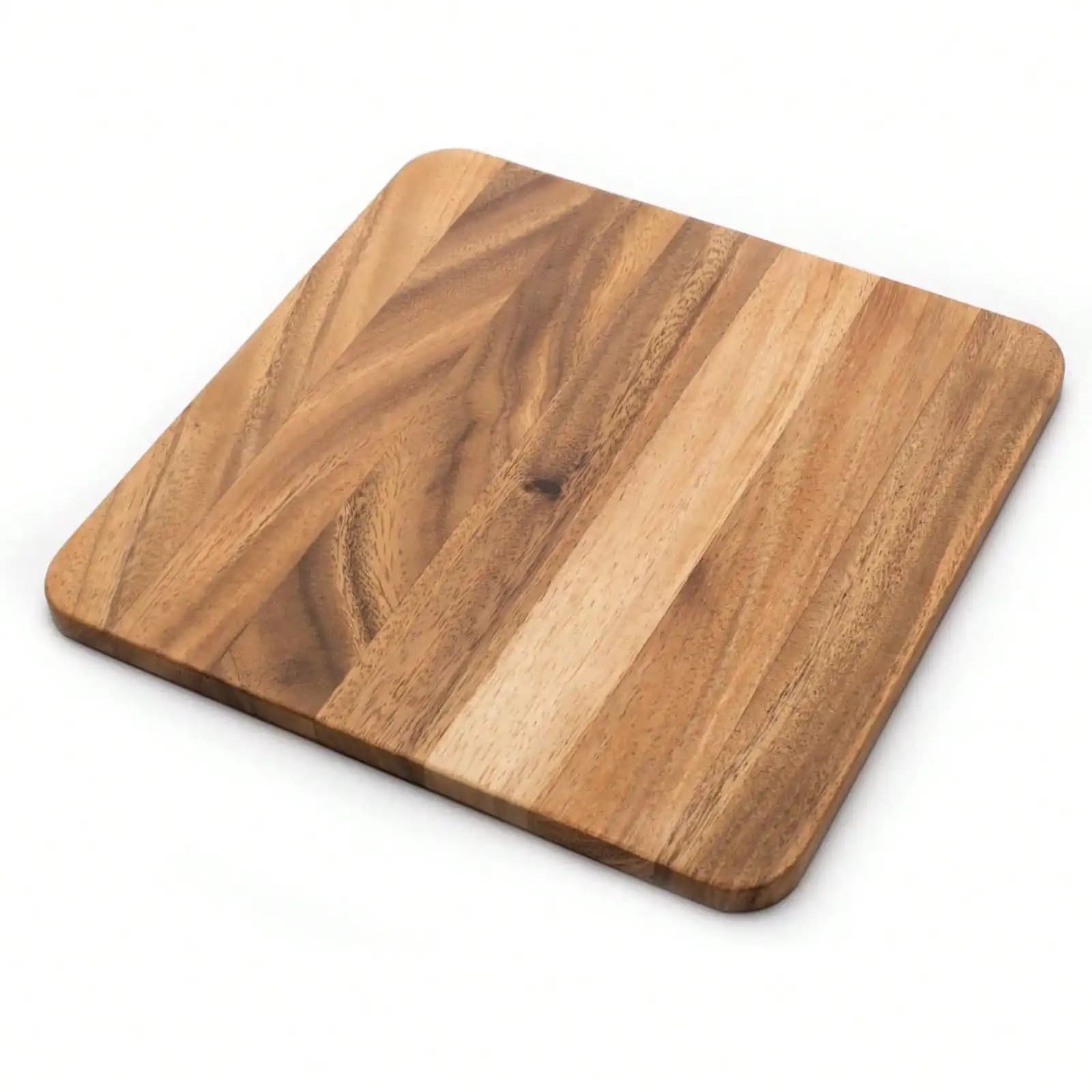 Tagliere quadrato in legno di acacia, 9*9*0,5 pollici, tagliere e vassoio da portata in legno, tagliere rustico da cucina per formaggi, pane, carne e verdure