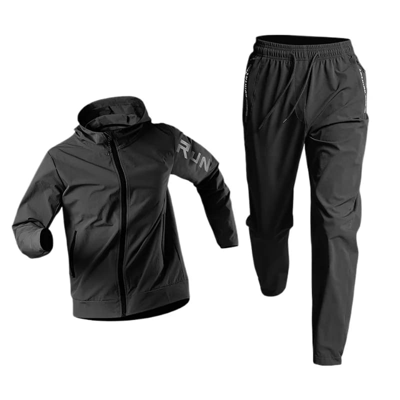 Set da Corsa ad Asciugatura Rapida, Giacca Sportiva da Uomo per Allenamento all'Aperto, Abbigliamento Sportivo Primaverile per Corsa Mattutina
