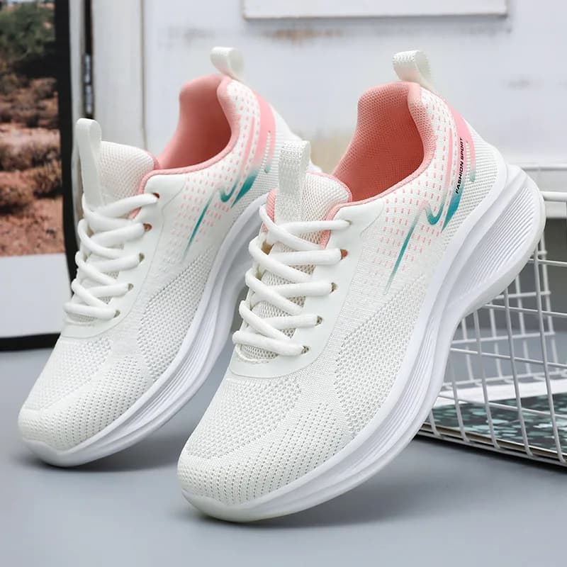 2025Nuove scarpe da corsa leggere da donna, scarpe sportive casual con suola morbida, scarpe in rete traspirante alla moda