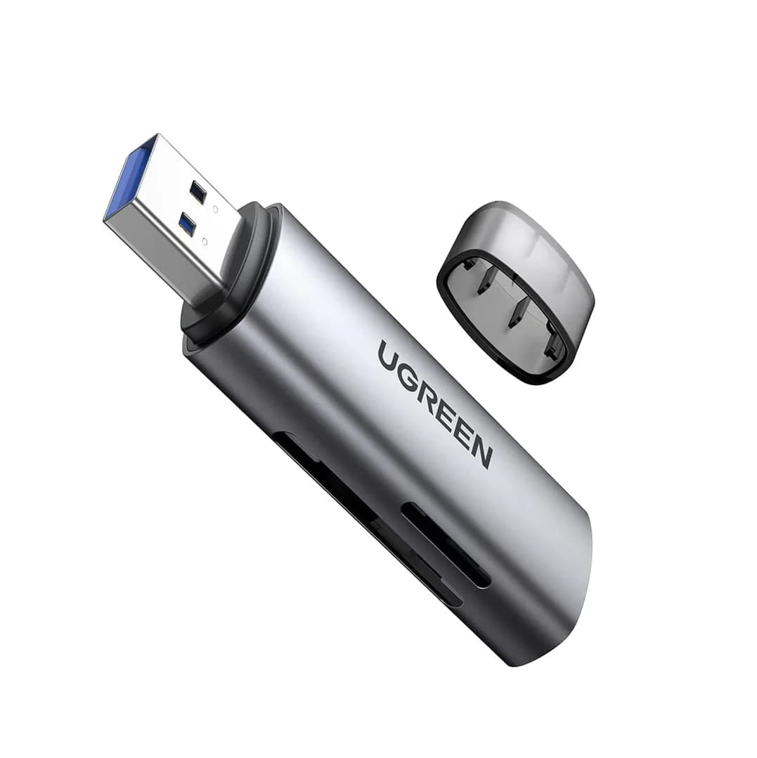 Lettore di schede SD UGREEN Adattatore per lettore di schede di memoria USB 3.0 Doppio slot in alluminio
