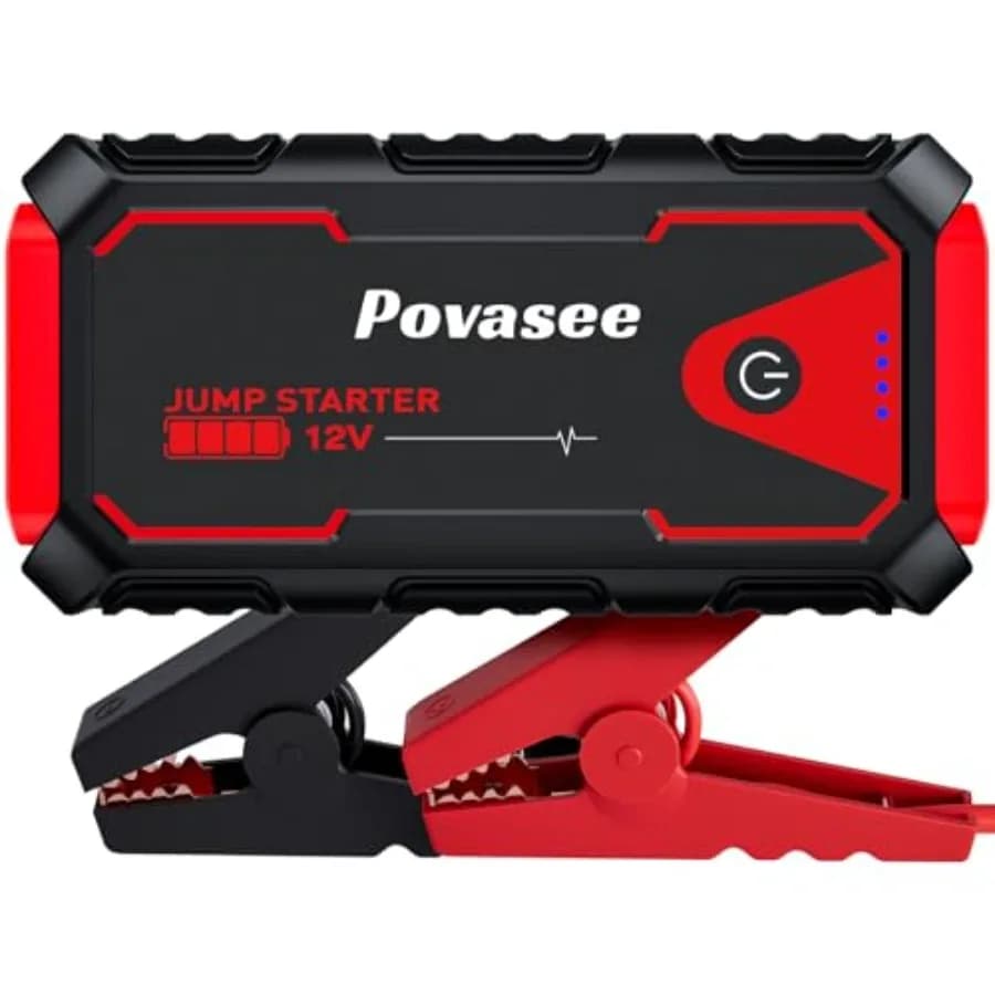 Avviatore di Emergenza 5000A per Auto, Modello 12V, per Batterie Auto fino a 10L Benzina o 8L Diesel