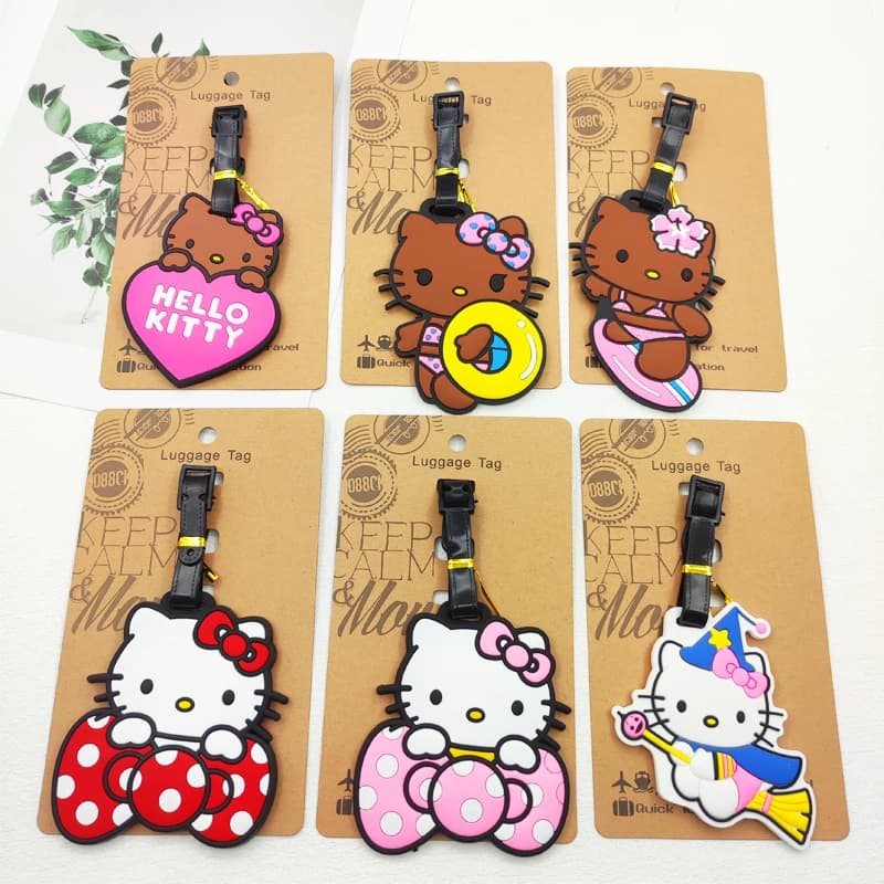Etichetta per bagagli Sanrio Etichetta per bagagli da viaggio per ragazze Hello Kitty Valigia ID Indirizzo Titolare Bagagli Imbarco Biglietto per valigia portatile