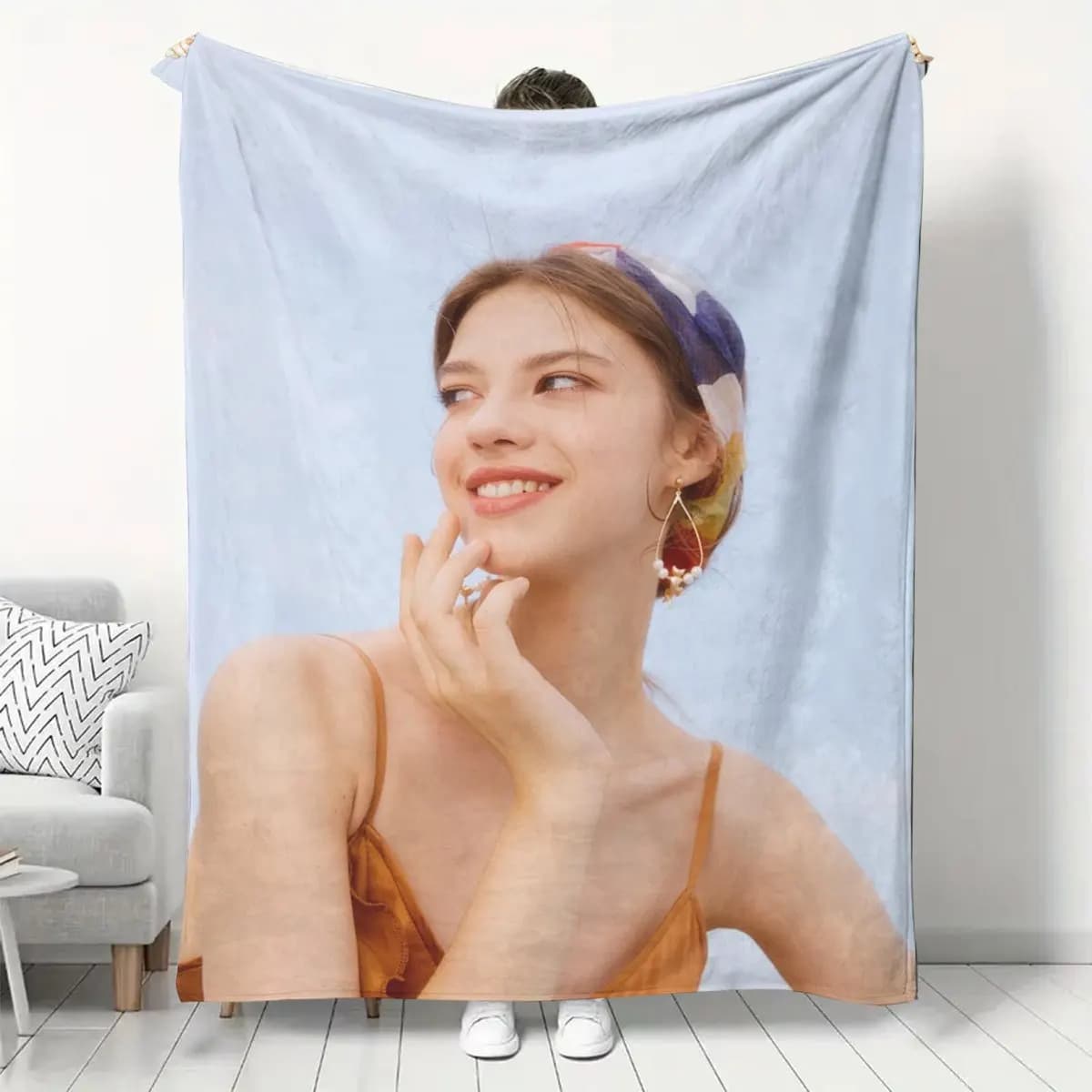Srh Factory Customizes Personalized Blankets with Personal Photos, Flannel Bed Blankets, Gifts for Men and Women for Thanksgivin