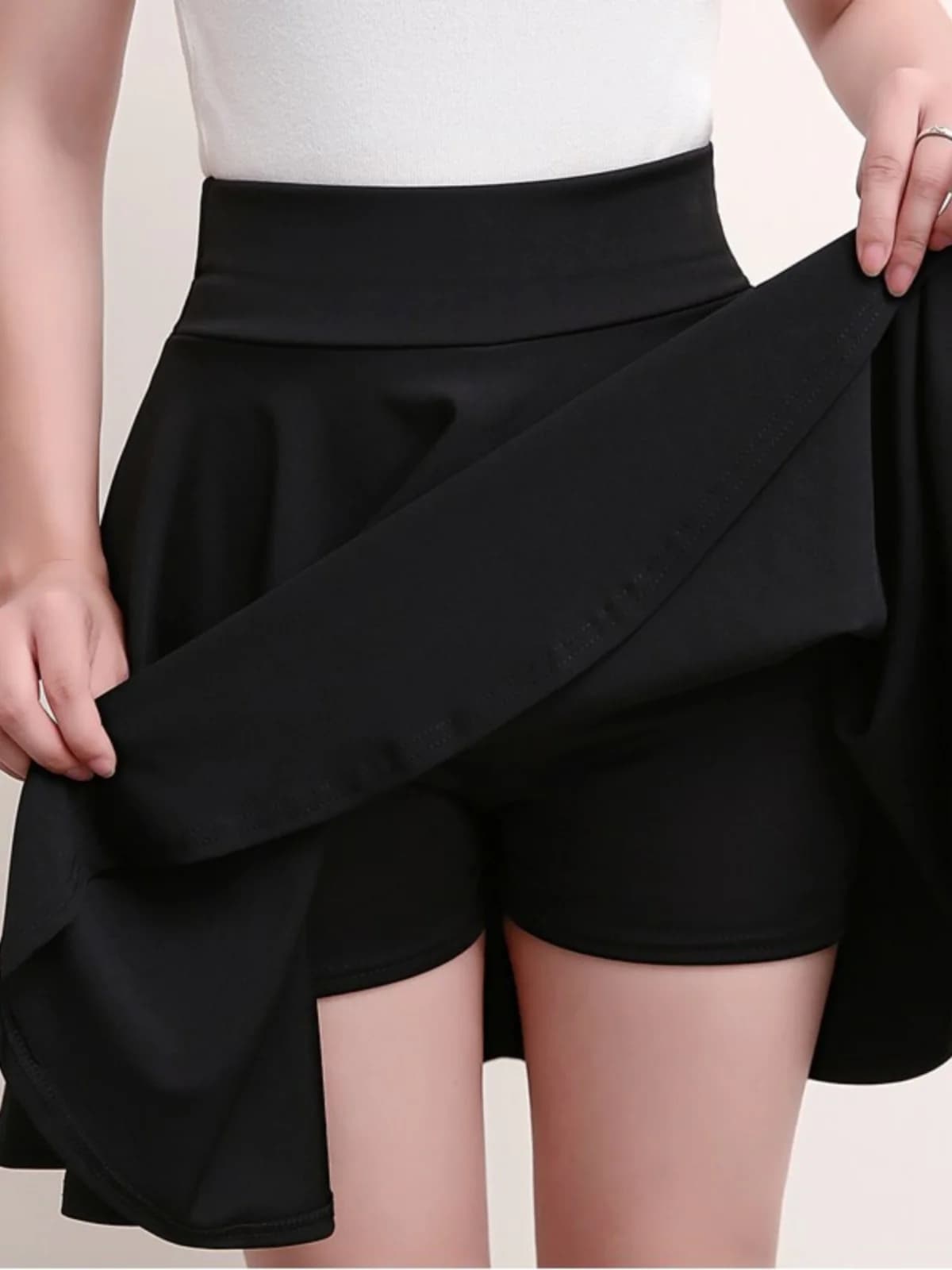 New Women's plus Size Half Body Anti-Light Dance Skirt Yang Li Square Dance Midi Skirts Spring Summer Polyester