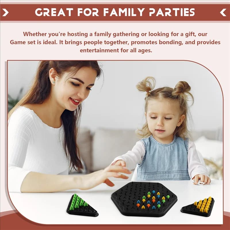 Triangolo a catena Gioco di scacchi Triggle Gioco con elastico Gioco educativo interattivo Set da battaglia per regali per feste in famiglia-AA02