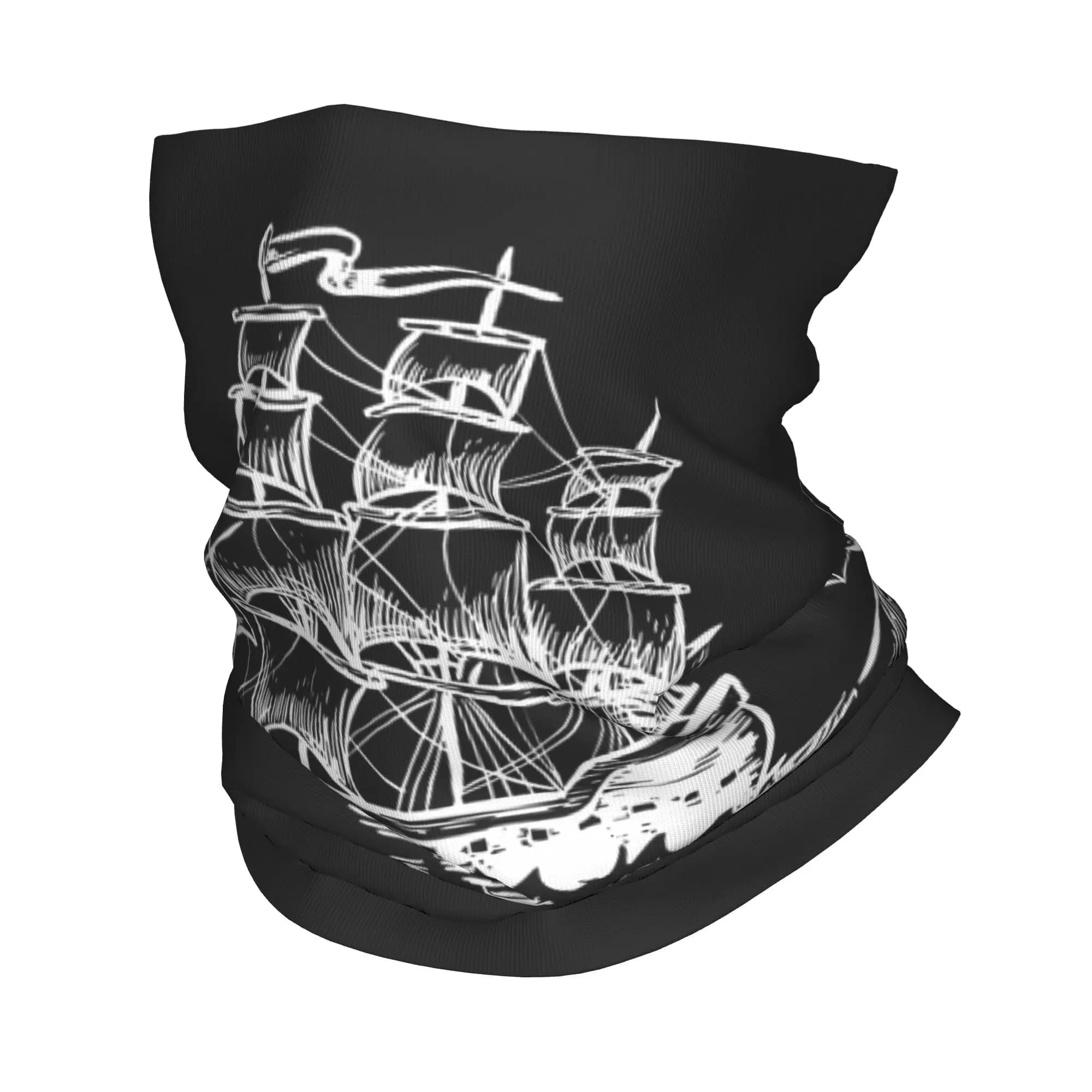 Scaldacollo Bandana Personalizzato con Motivo Ancora Nautica per Sci, Caccia, Uomo e Donna, Sciarpa Avvolgente, Balaclava da Capitano