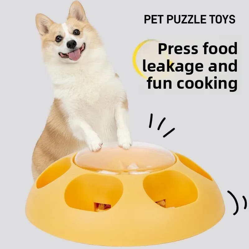 Giocattoli puzzle per cani Tipo di spinta Giocattolo di alimentazione interattivo per perdite di alimentatore per ciotola di stoccaggio per erogatore di cibo lento per gatti di piccole e medie dimensioni