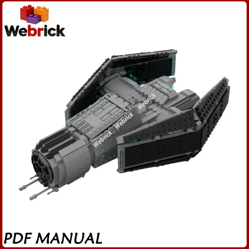 Set di Costruzioni MOC Sci-Fi Space Fighter TIE Scimitar, Modello di Caccia Spaziale Imperiale Avanzato, Mattoncini da Assemblare, Giocattolo per Adulti