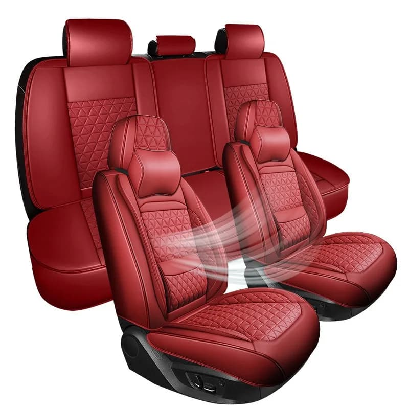 Set completo di coprisedili per auto, pelle nappa universale per la maggior parte dei veicoli SUV Pick-up Truck, protezione per sedili automobilistici adatta per 5 posti