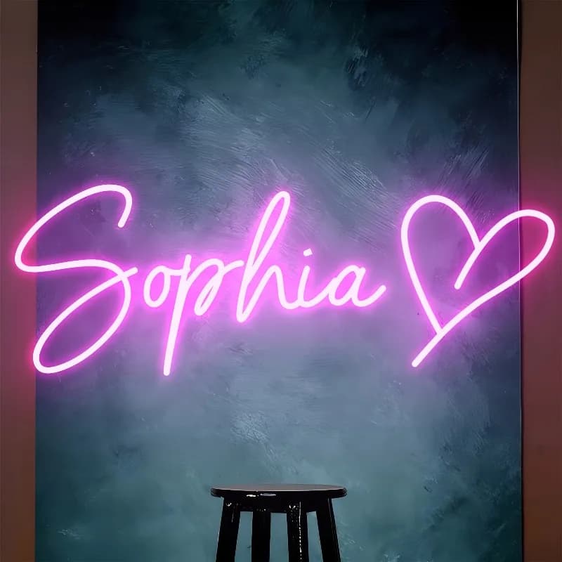 Insegna al Neon Personalizzata per Decorazione Murale, Testo Personalizzabile, Luce LED con Funzione di Regolazione, Regali di Natale Personalizzati