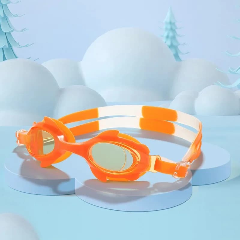 Adjustable Children's Swimwear HD Anti-fog Swimwear for Boys' Girls with Ear Caps Swimming Glasses for Kids Swimming