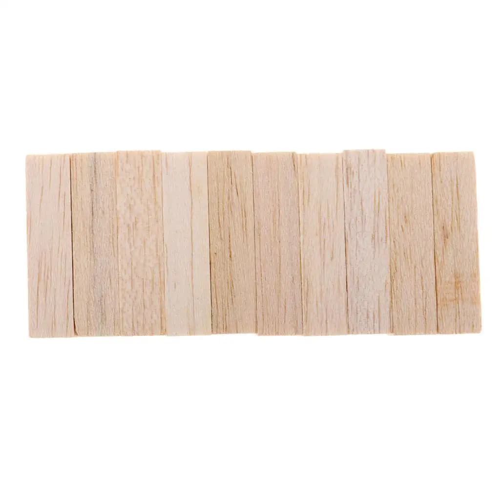 Bastoncini di legno per modellazione Aste di centraggio quadrate in legno di balsa non finito Blocchi artigianali versatili per progetti di lavorazione del legno per bambini