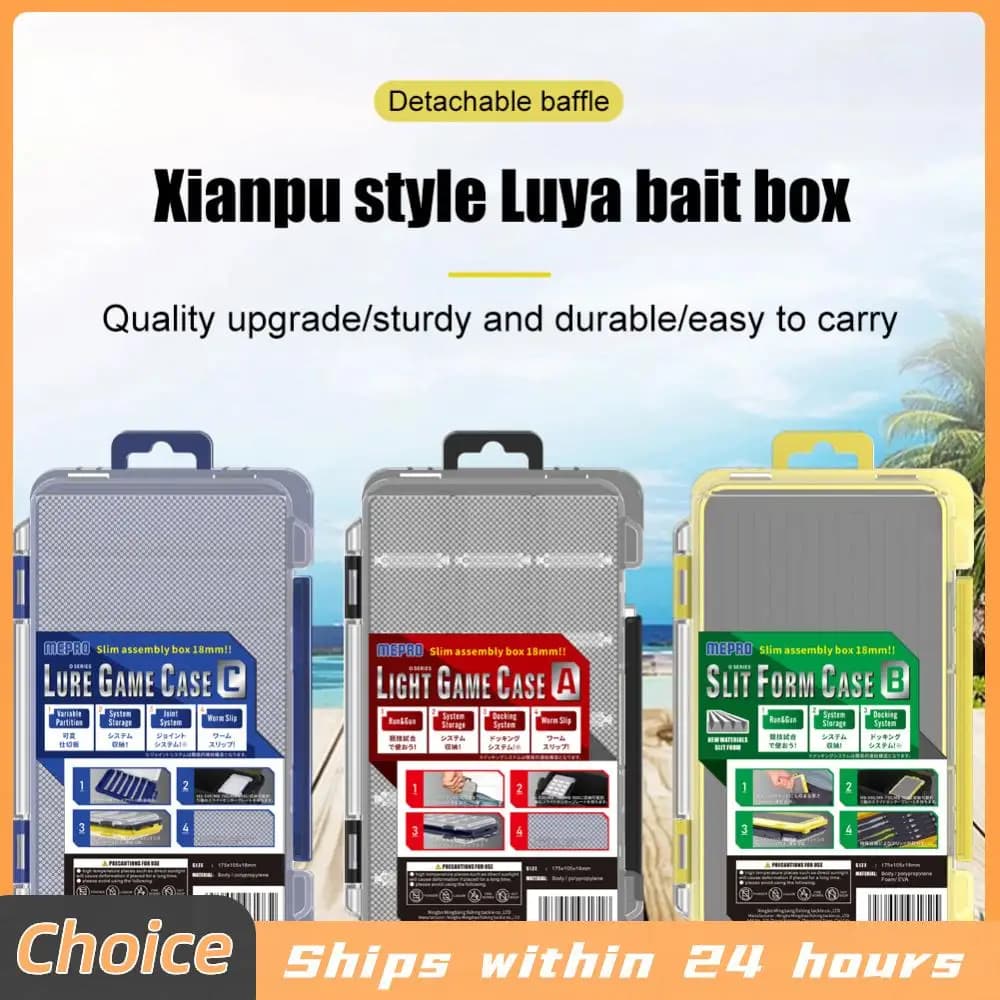 Waterproof Fishing Esche Portable Box with Shockproof Parts and Adjustable Dividers Fishing Accessories