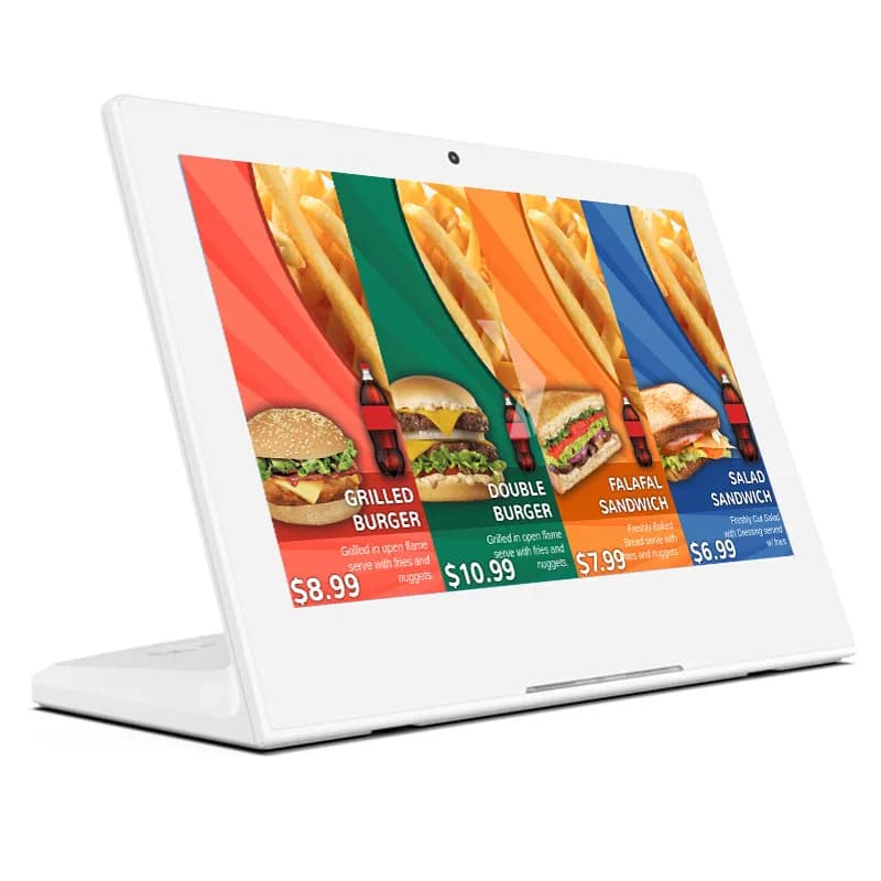Segnaletica digitale tipo L Tablet PC Android da 10,1 pollici RK3128 da utilizzare per tablet PC ristorante hotel banca con POS RJ45