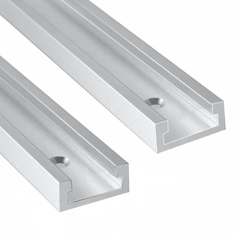 Slot per binario a T in alluminio con binario per mitra, scanalatura a T, binario per scivolo per la lavorazione del legno da 30/40/50 cm, guida per limite di scorrimento con slot per dispositivo di scorrimento a T