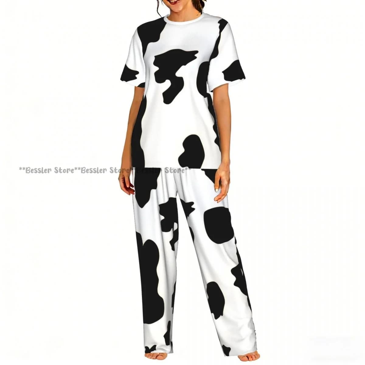 Women's comfortable pyjamas, Set to Sleeves Court with Texture Effect Mouthskin