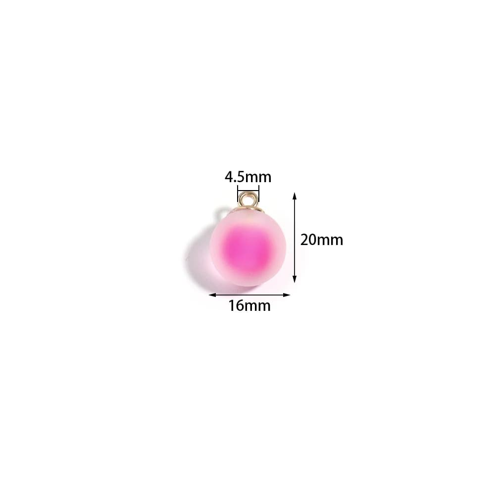 10pcs/lot Colorful Matte Acrylic Pendants Round Charms Beads For DIY Bracelet Earrings Necklace Pendant Jewelry Making Supplies