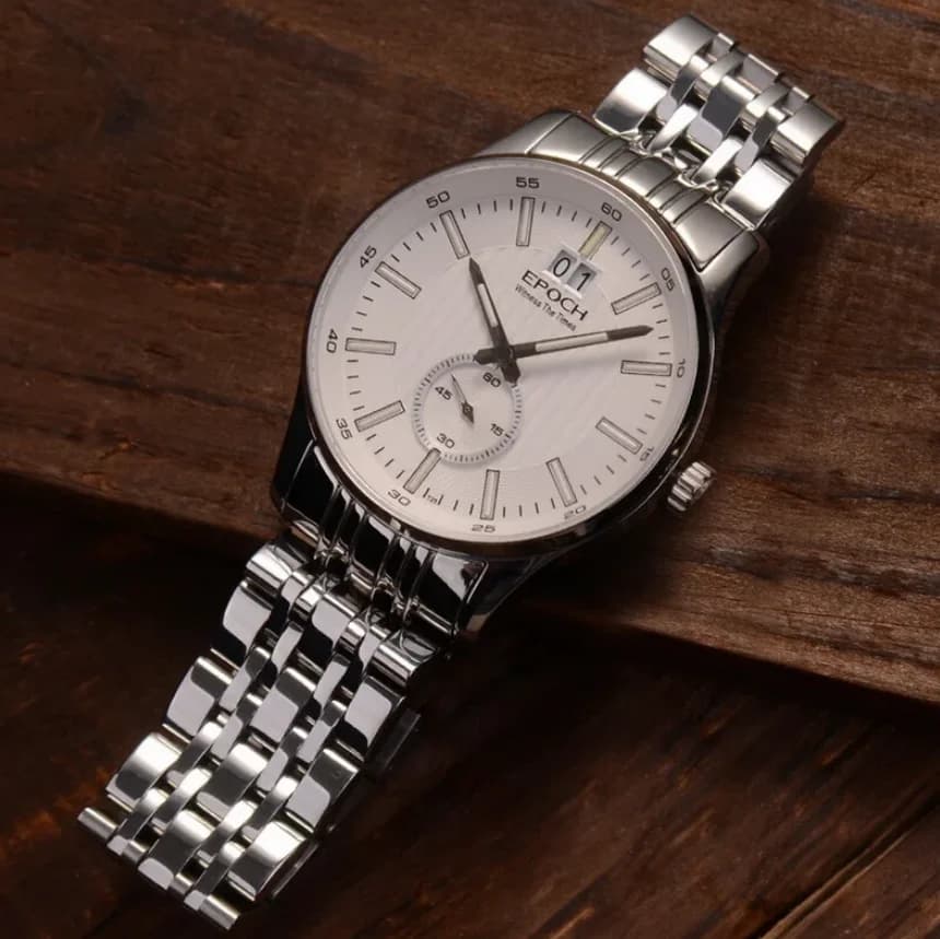 EPOCH Men's Quartz Watch 40mm Fashionable wristwatch Luminous 10ATM Waterproof Sapphire Luminous Tubes Small Second Dial