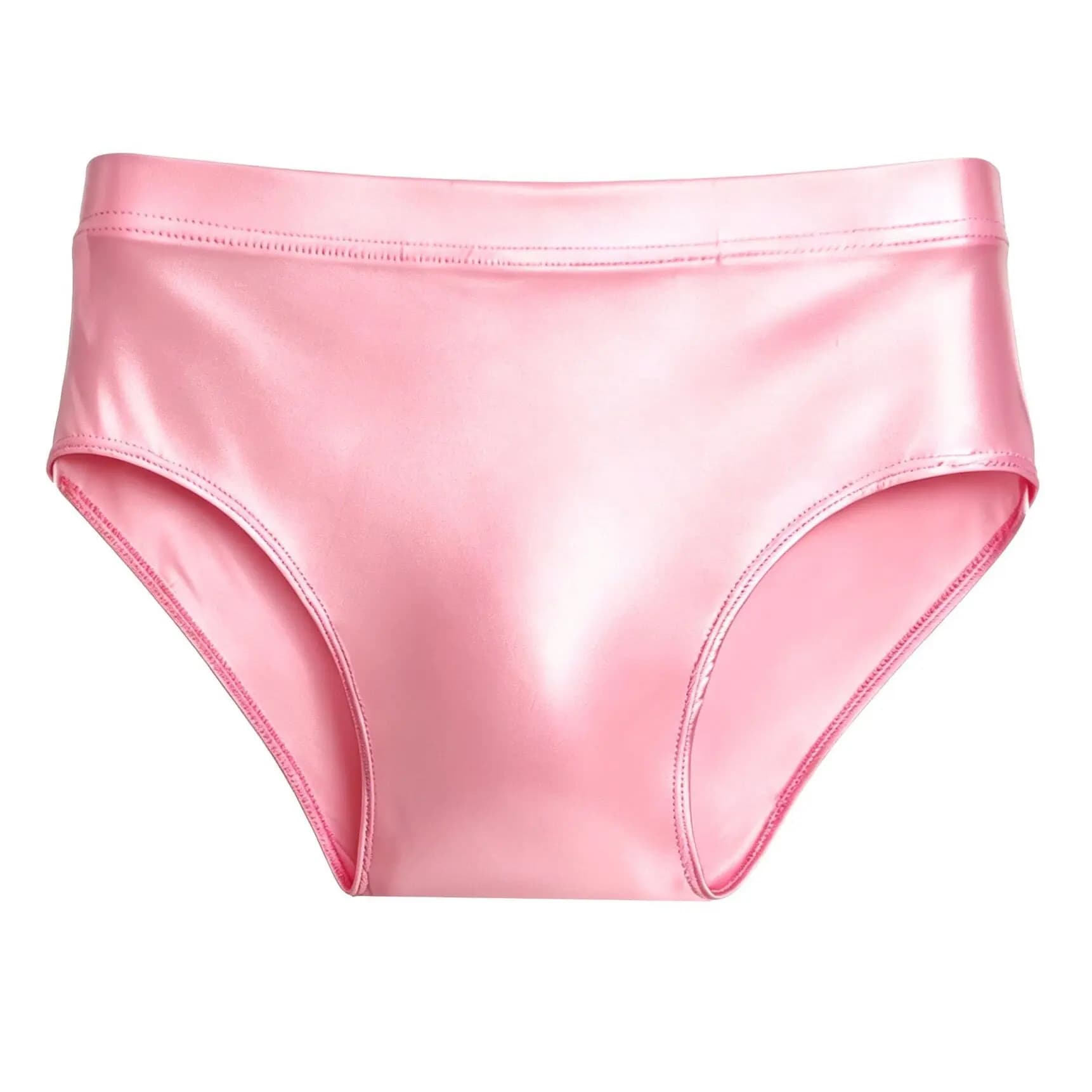 Men Seamless One-Piece Briefs Shiny Silky High Elastic Trunks Sports Tight Panties Plus Size Transparent Low Waist Men Underwear
