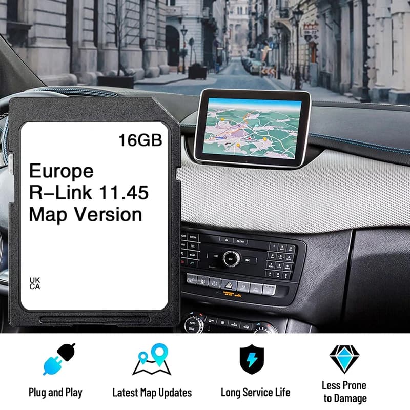 for Renault Fluence Scenic Zoe SD Card Carminat R-Link 11.45 Sat Nav 2025 GPS Navigation Maps Europe UK 16GB
