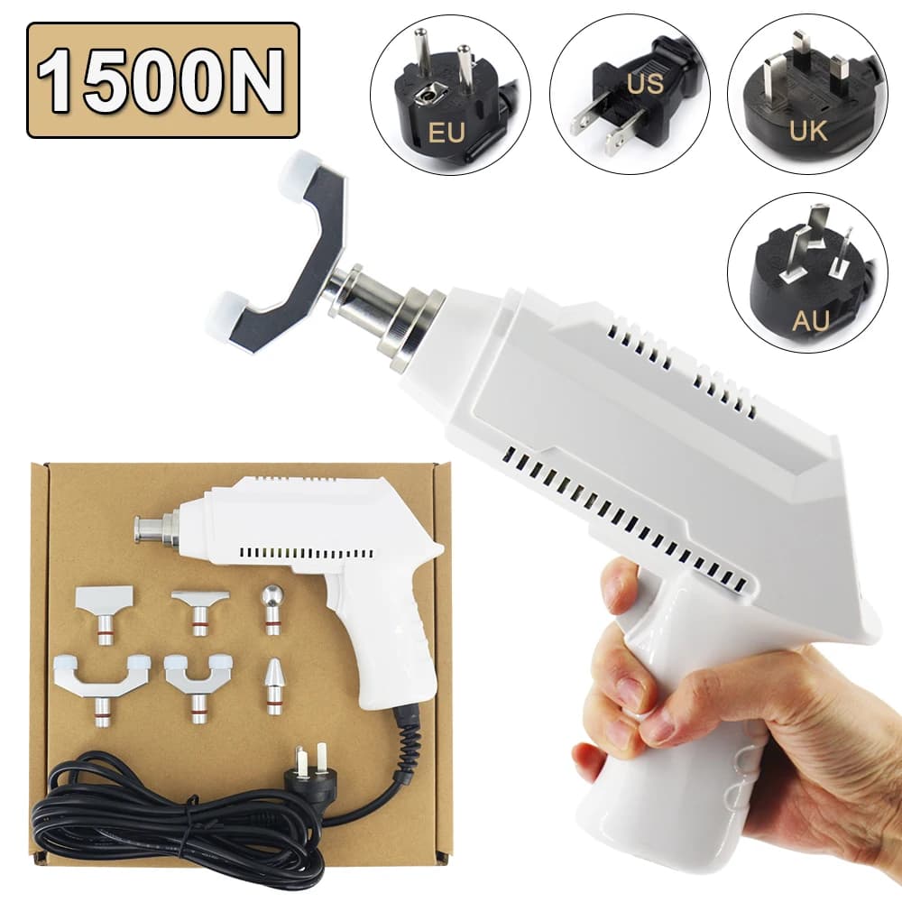 Electric Chiropractic Adjustment Instruments 1500N Pistola for Adjustable Bone Column Correction New Spinal Cervical Treatment Massager 2026