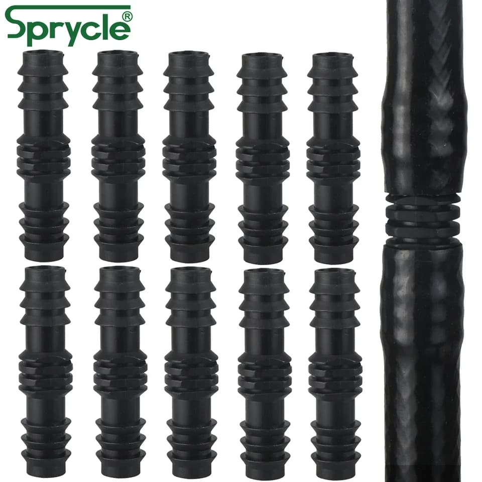 10 Pcs Straight Barb Coupling for 16 mm PE PVC Tubing Irrigation System Quick Connect Fitting Garden Water Hose Repair Adapter C