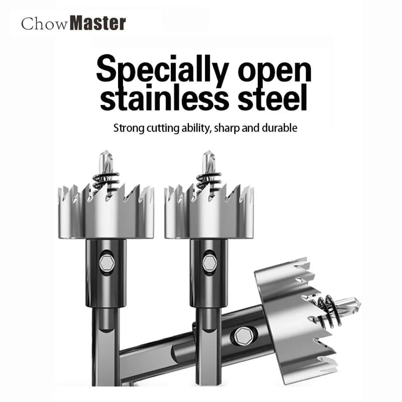 Set di punte da trapano HSS 15-50mm Sega a tazza Kit di foratura per sega a tazza Utensile manuale per punta da taglio in lega metallica per legno in acciaio inossidabile