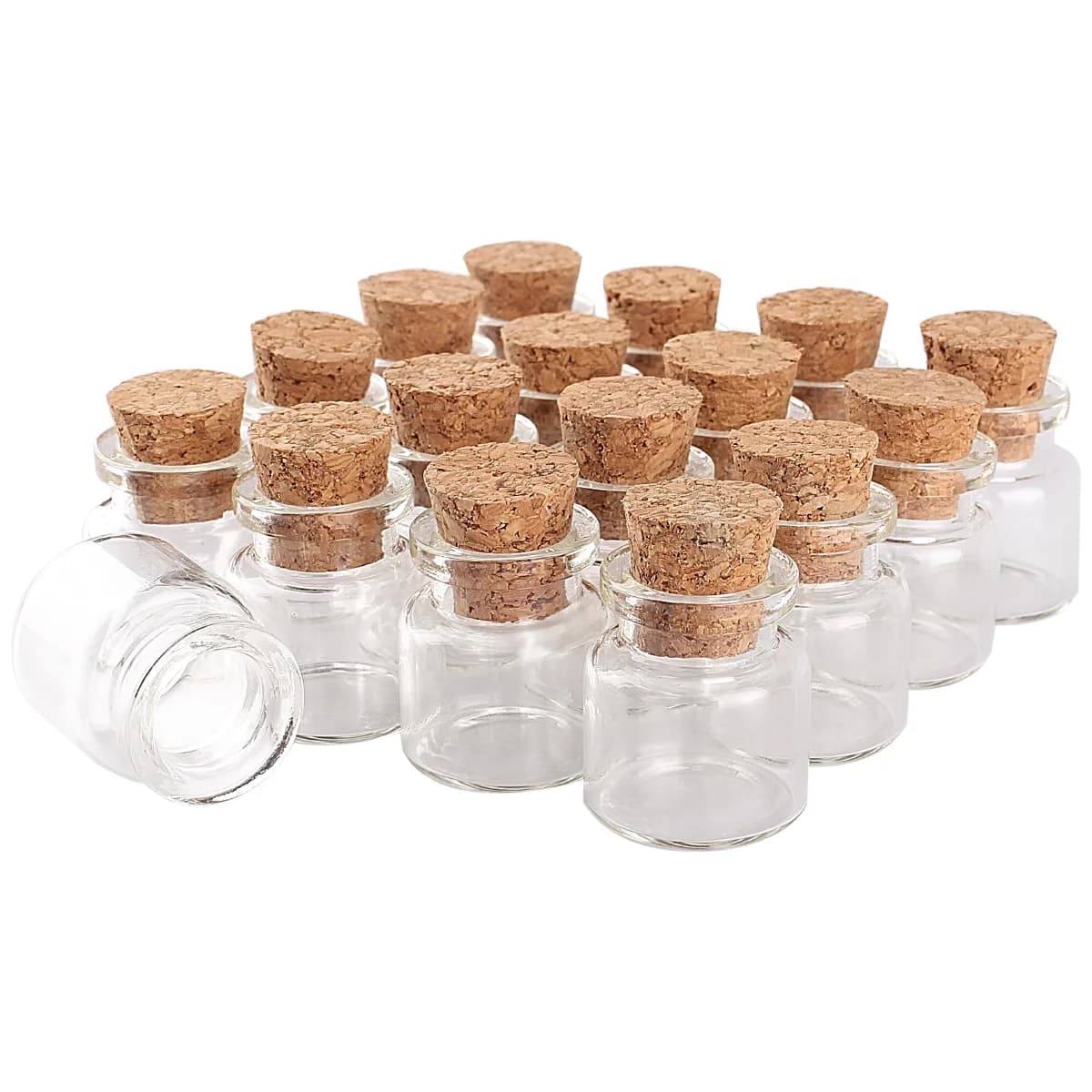 100 pz 22*25*12.5mm 4ml Mini vetro che desiderano bottiglie di spezie piccoli vasetti fiale con tappo di sughero ciondolo artigianato regalo di nozze